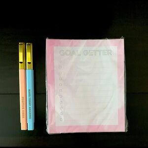 3 Piece Pink Stationery Set